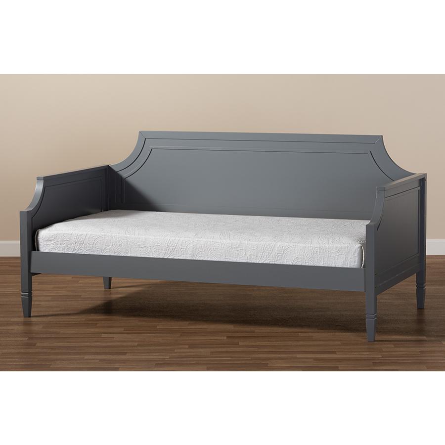 Mariana Classic and Traditional Grey Finished Wood Full Size Daybed. Picture 8