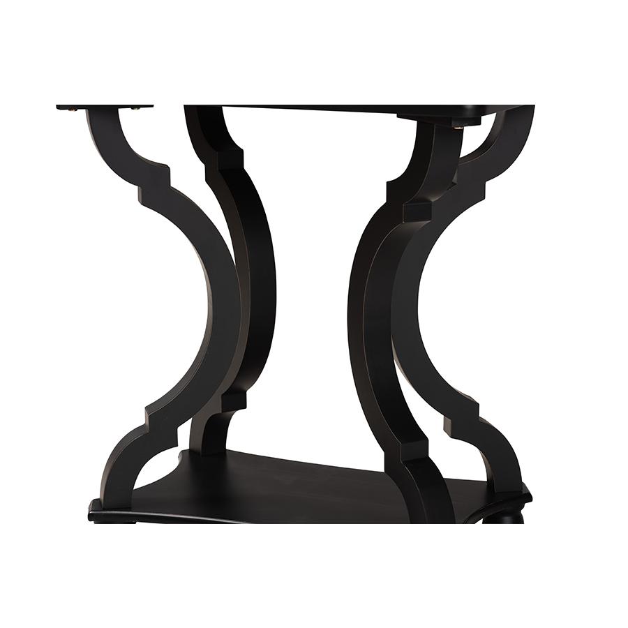Baxton Studio Cianna Classic and Traditional Black Wood End Table. Picture 4