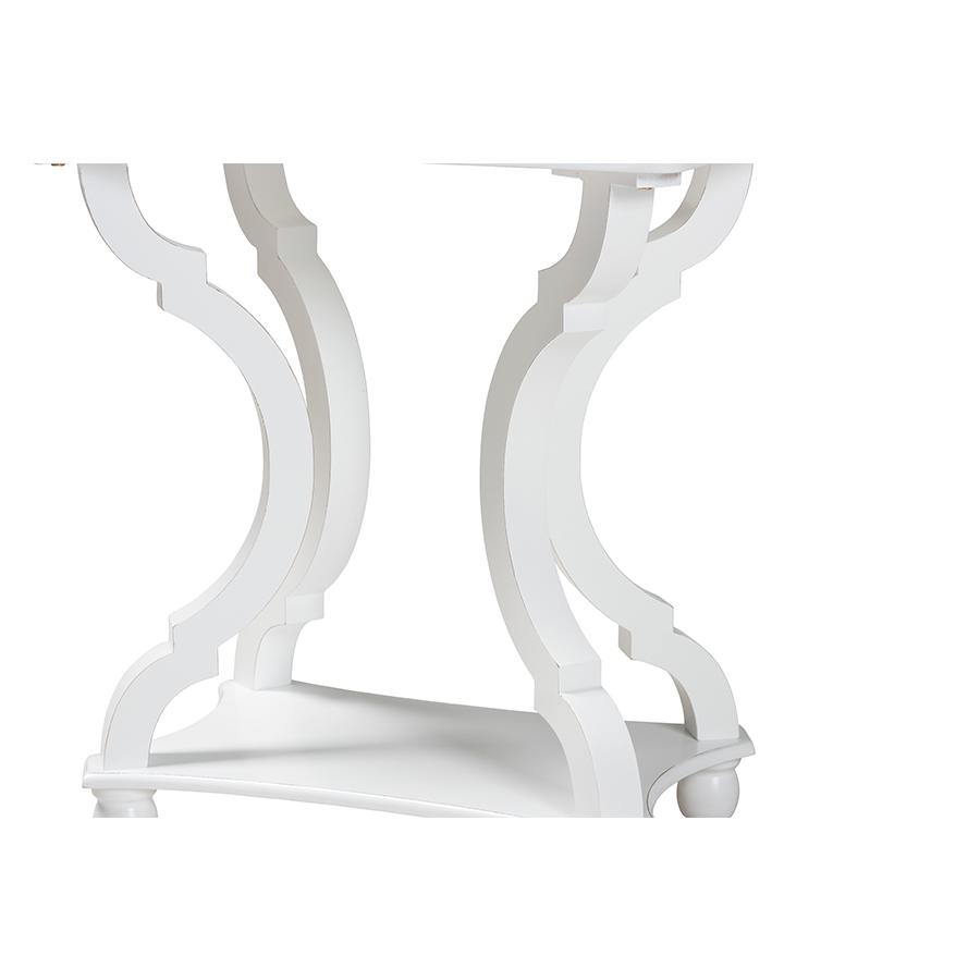 Baxton Studio Cianna Classic and Traditional White Wood End Table. Picture 4