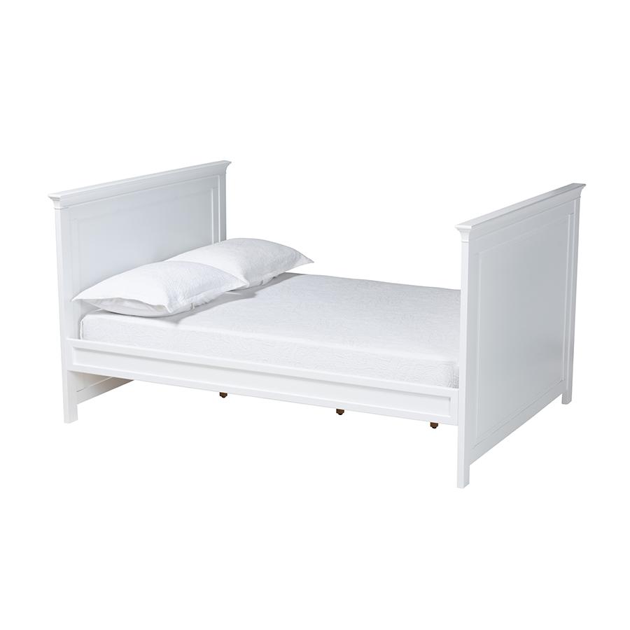 Baxton Studio Ceri Classic and Traditional White Finished Wood Twin Size Daybed. Picture 1