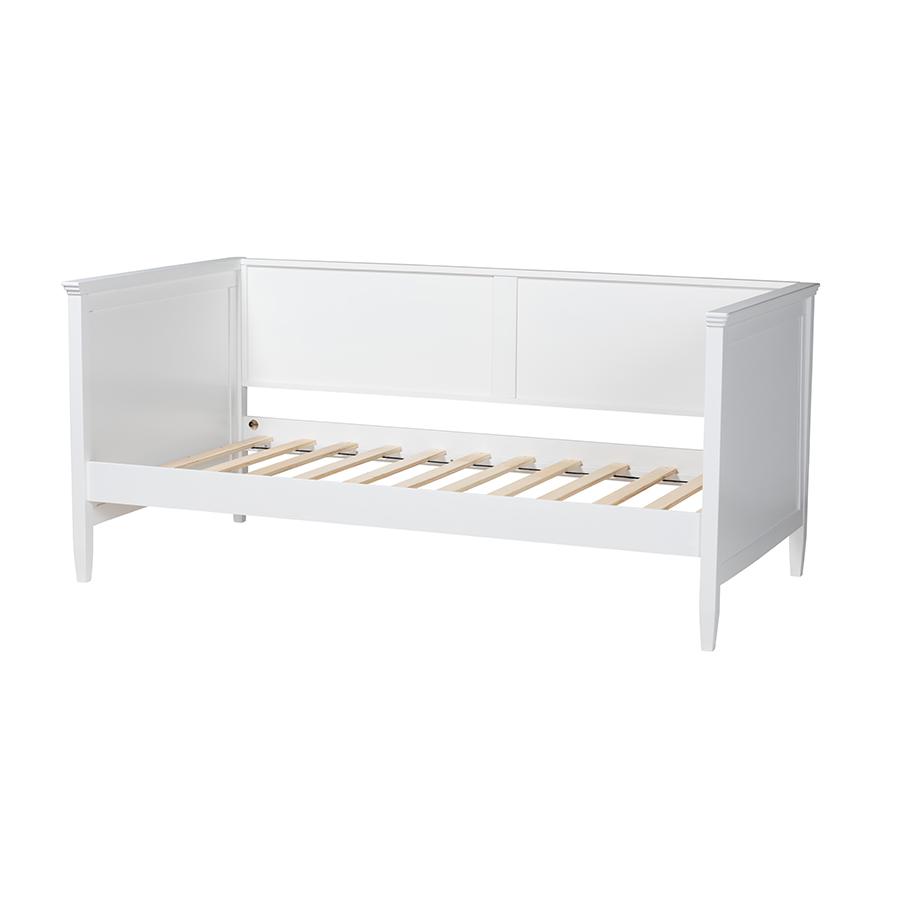Baxton Studio Viva Classic and Traditional White Finished Wood Twin Size Daybed. Picture 3