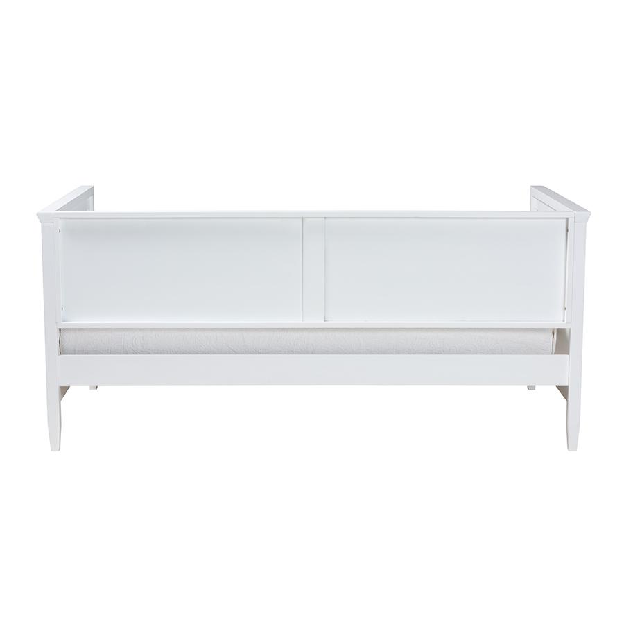 Baxton Studio Viva Classic and Traditional White Finished Wood Twin Size Daybed. Picture 6