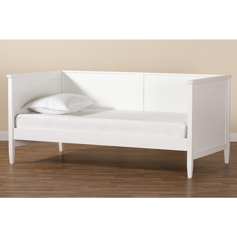 Baxton Studio Viva Classic and Traditional White Finished Wood Twin Size Daybed. Picture 9