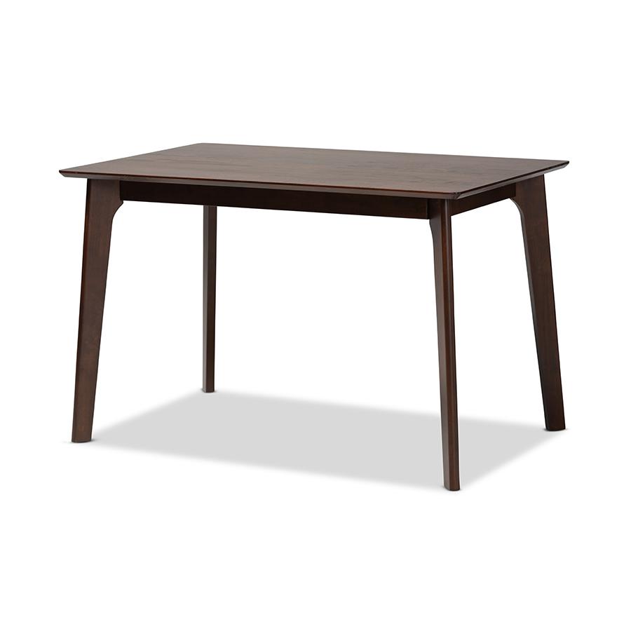 Seneca Modern and Contemporary Dark Brown Finished Wood Dining Table. Picture 1