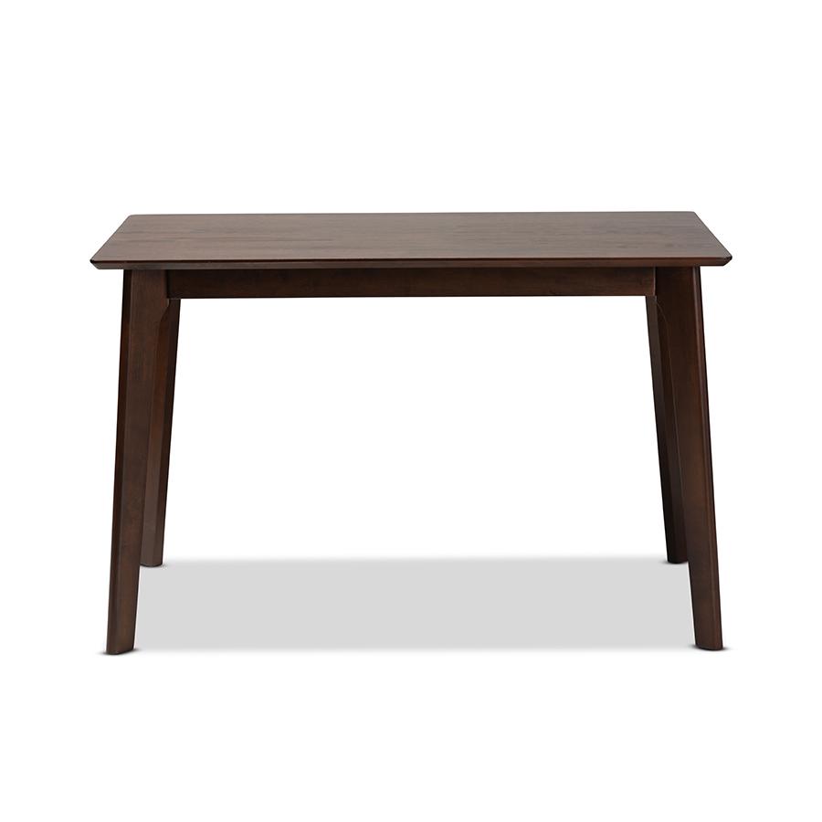 Seneca Modern and Contemporary Dark Brown Finished Wood Dining Table. Picture 2