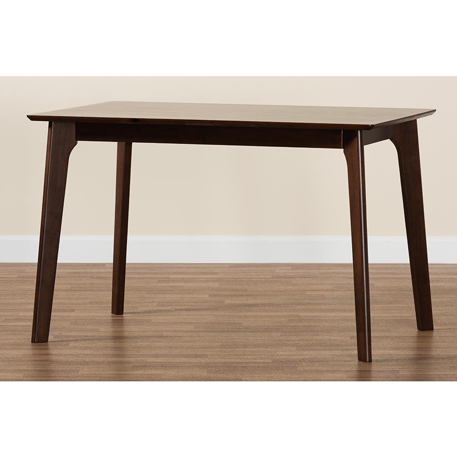 Seneca Modern and Contemporary Dark Brown Finished Wood Dining Table. Picture 8