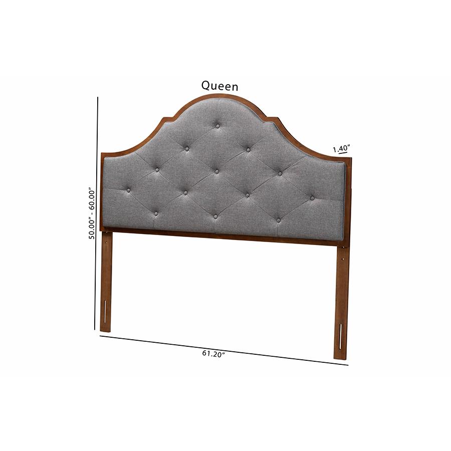 Walnut Brown Finished Wood King Size Headboard. Picture 7