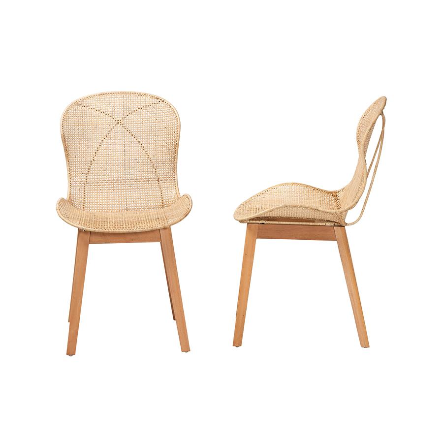 Rattan 2-Piece Dining Chair Set. Picture 3