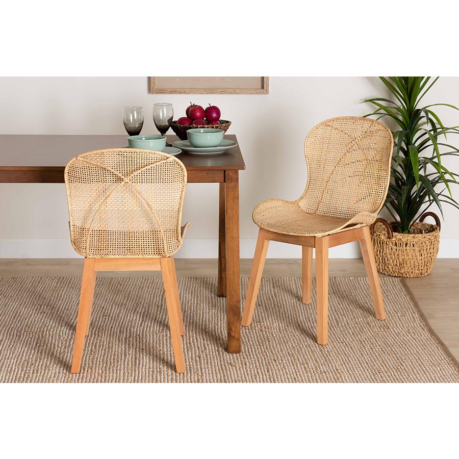 Rattan 2-Piece Dining Chair Set. Picture 7