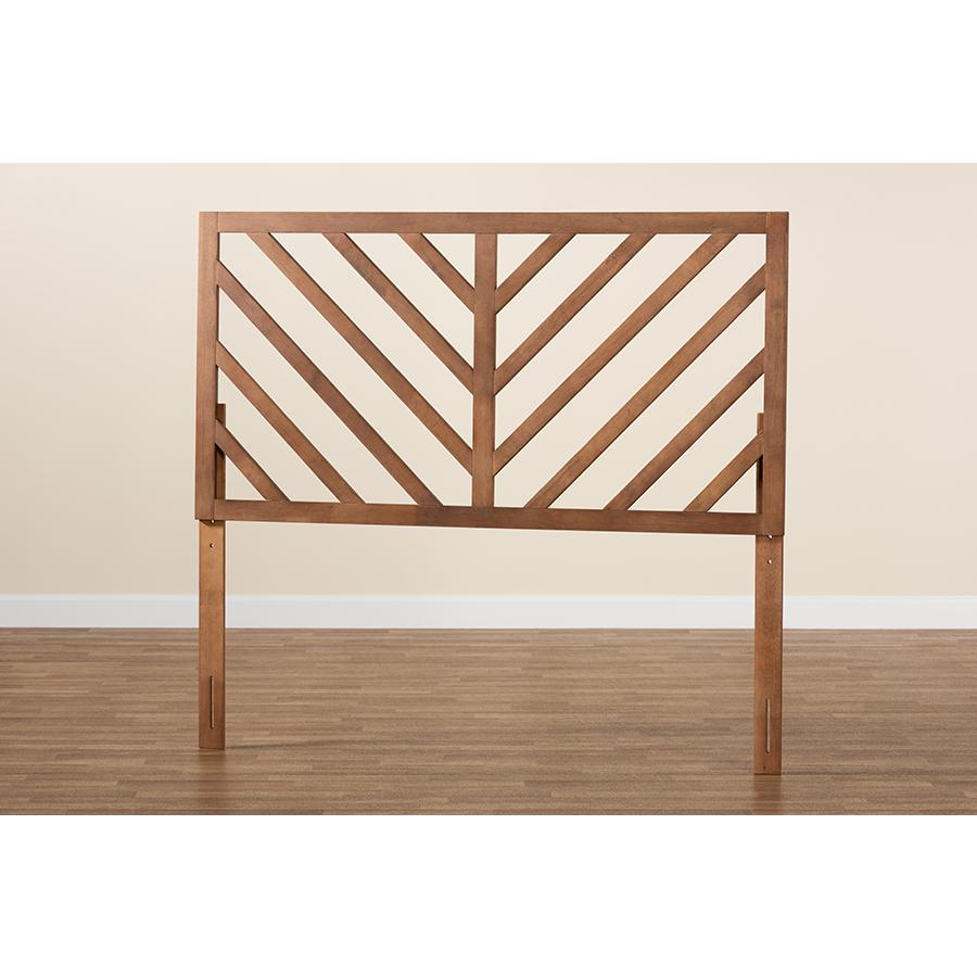 Belisma Modern and Contemporary Ash Walnut Finished Wood Queen Size Headboard. Picture 6