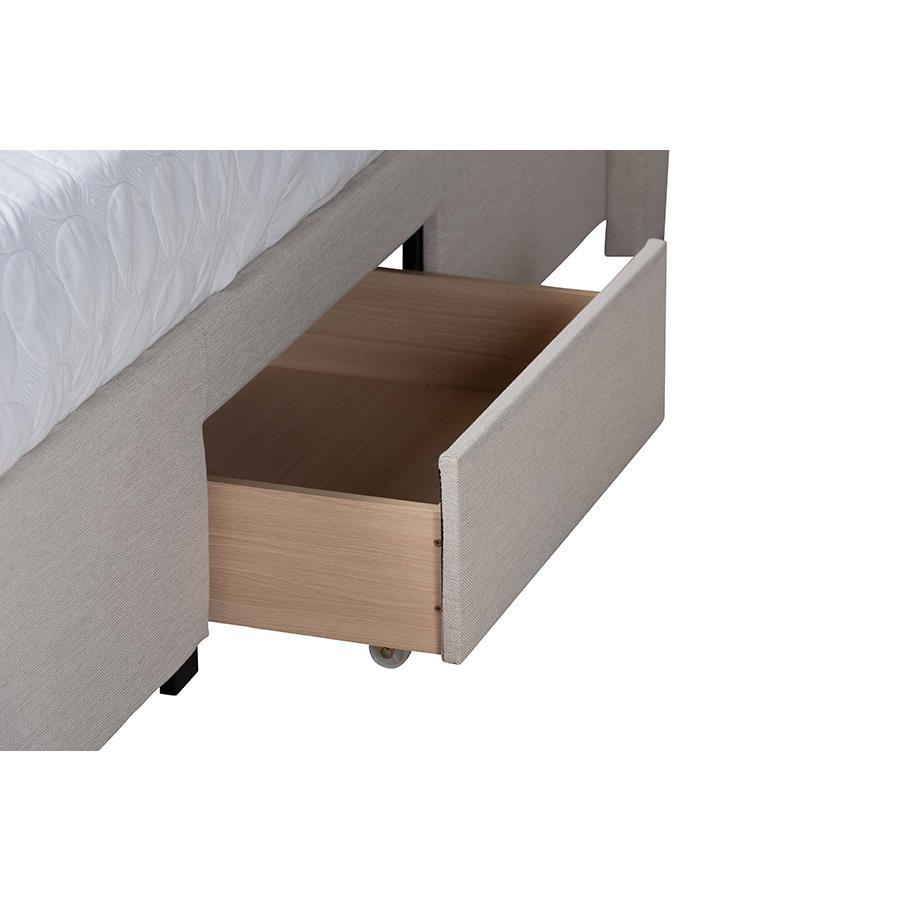 Dark Brown Finished Wood Full Size 3-Drawer Storage Platform Bed. Picture 7