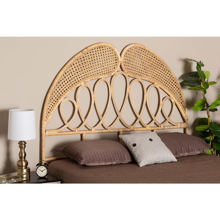 Bohemian Natural Brown Rattan Queen Size Standalone Headboard. Picture 6