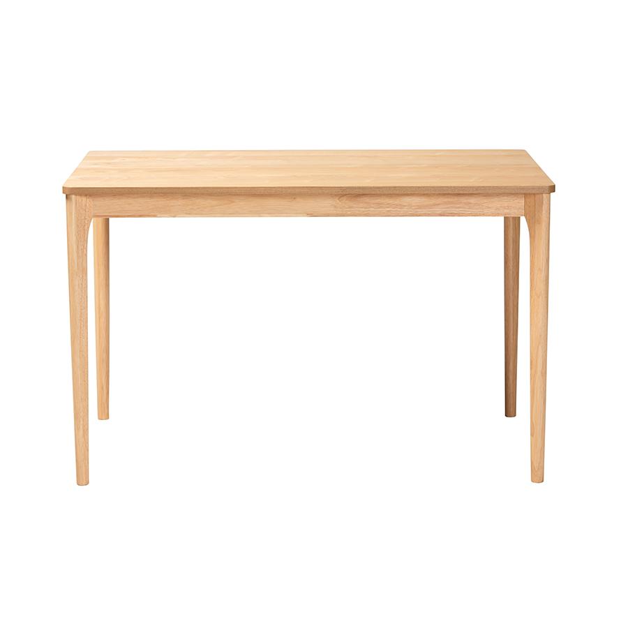 Baxton Studio Sherwin Mid-Century Modern Natural Oak Finished Wood Dining Table. Picture 2
