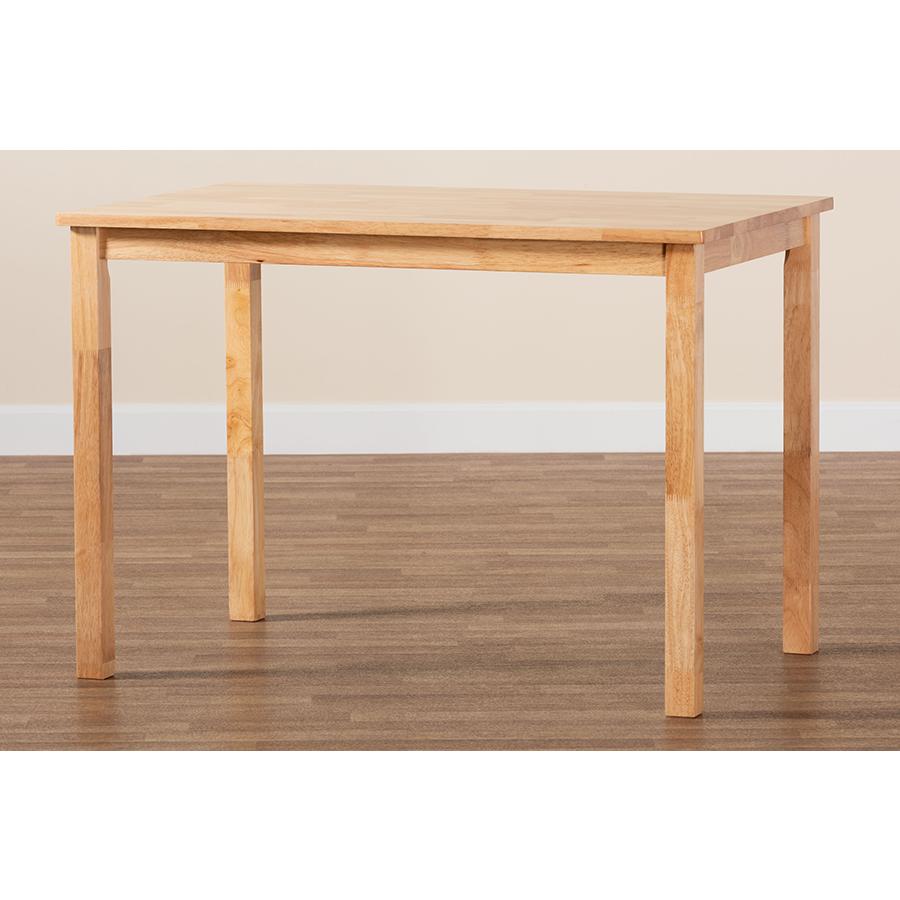 Baxton Studio Eveline Modern Natural Brown Finished Wood 43-Inch Dining Table. Picture 8