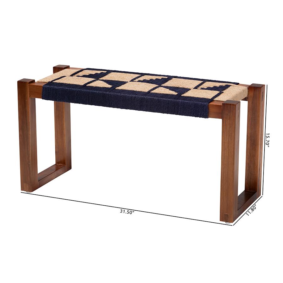 Acacia Wood Accent Bench. Picture 8