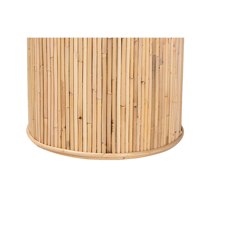 Iryna Modern Bohemian Natural Rattan Console Table. Picture 5