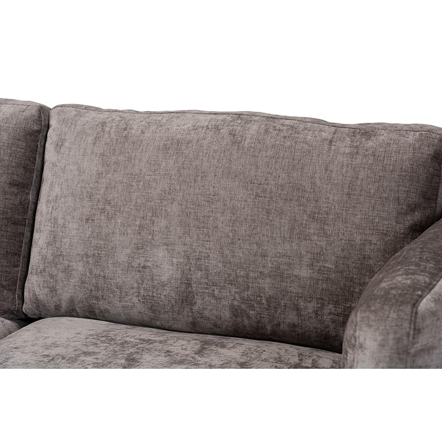 Holton Modern Grey Fabric Sofa. Picture 5