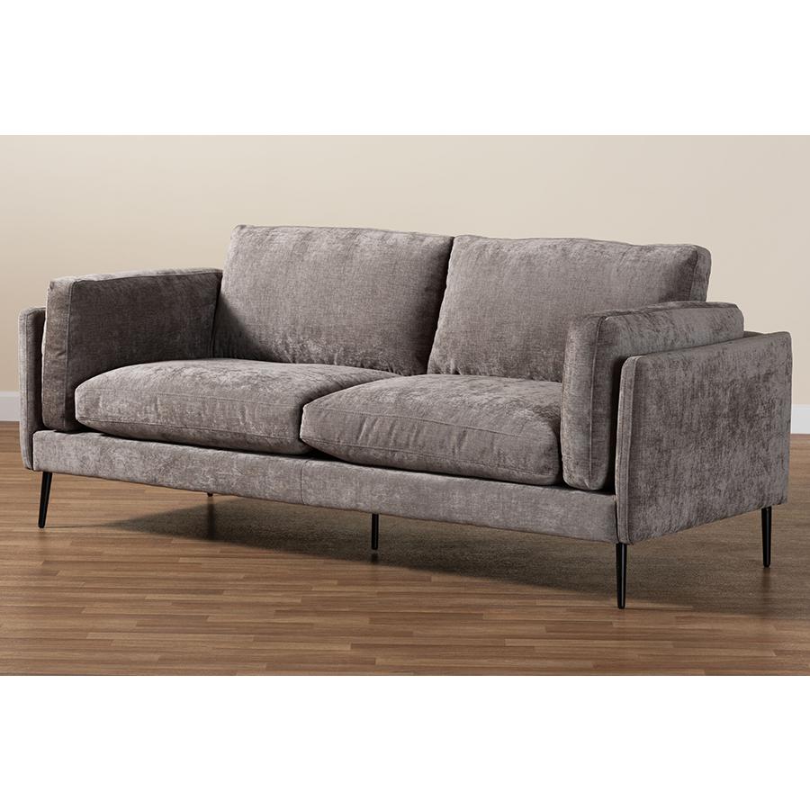 Holton Modern Grey Fabric Sofa. Picture 9