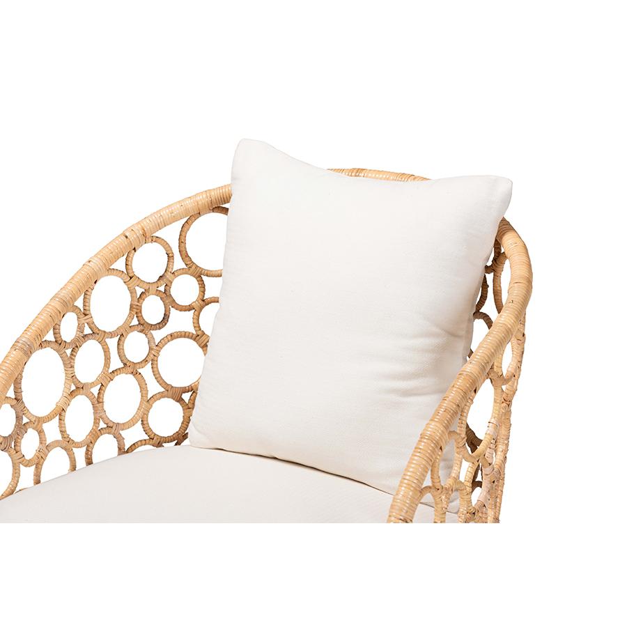 Prisca Bohemian Light Honey Rattan Accent Chair. Picture 5