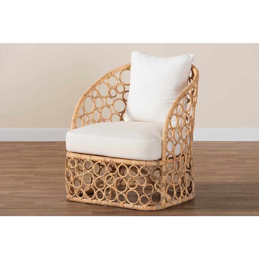 Prisca Bohemian Light Honey Rattan Accent Chair. Picture 9