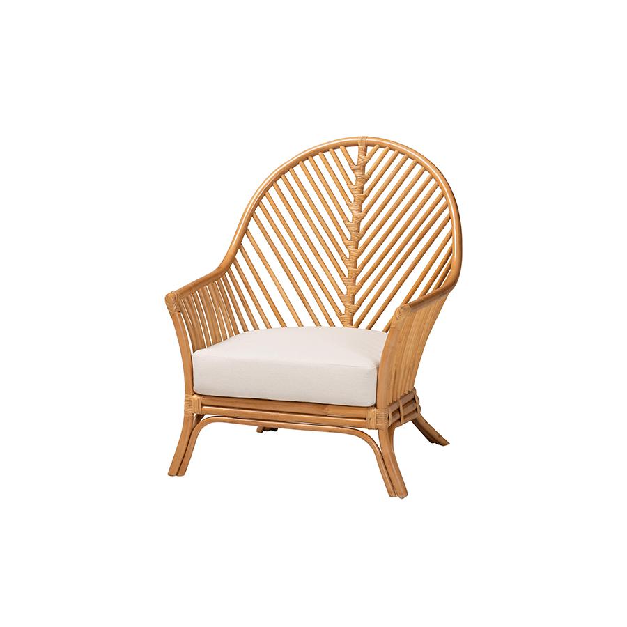 Lisabon Bohemian Light Honey Rattan Arm Chair. Picture 1