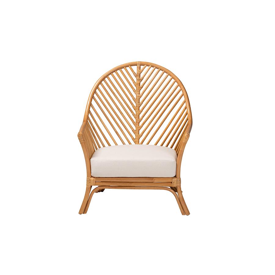 Lisabon Bohemian Light Honey Rattan Arm Chair. Picture 2