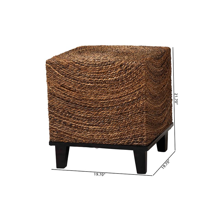 Verino Bohemian Natural Seagrass End Table. Picture 9