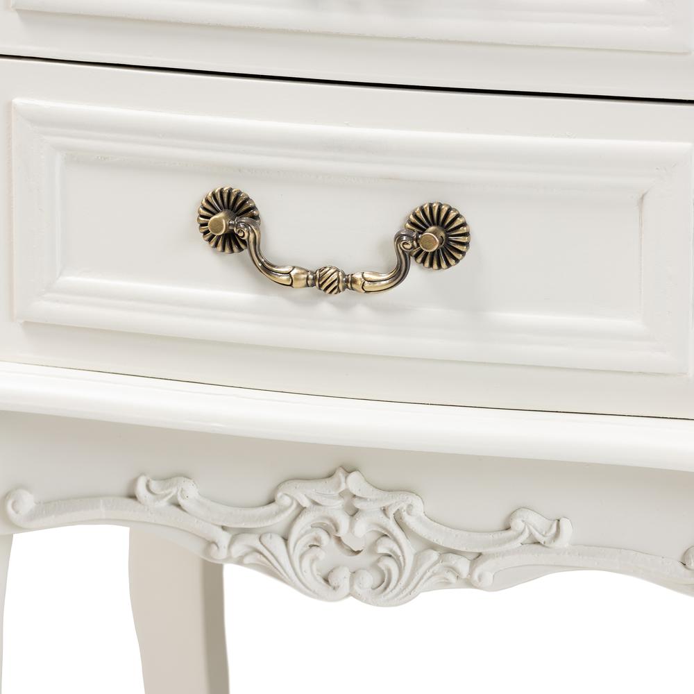 Baxton Studio Amalie Antique French Country Cottage Two-Tone White and Oak Finished 2-Drawer Wood Nightstand. Picture 17