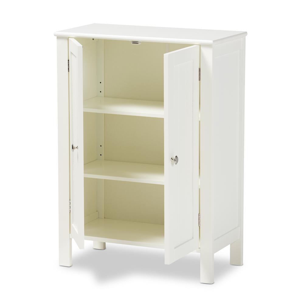 Farmhouse White Finished 2-door Wood Multipurpose Storage Cabinet. Picture 11