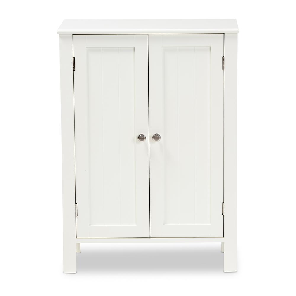 Farmhouse White Finished 2-door Wood Multipurpose Storage Cabinet. Picture 12