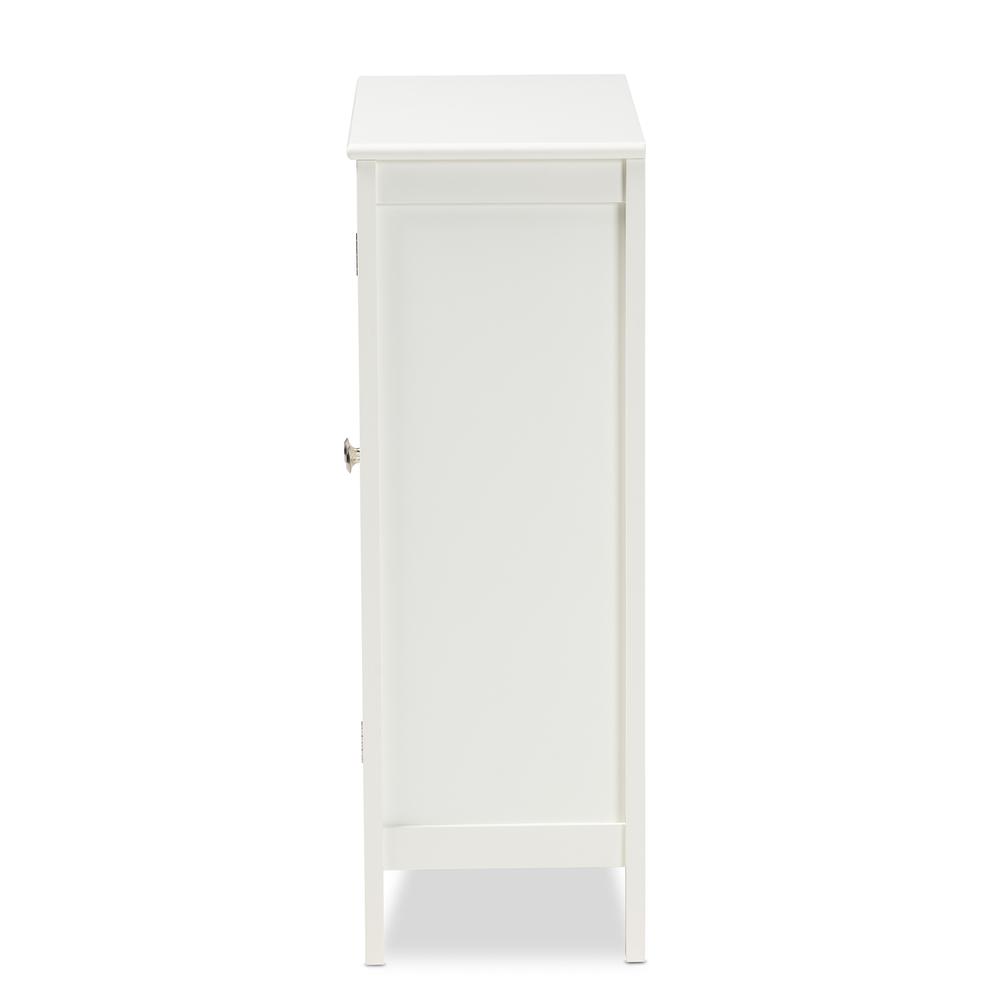 Farmhouse White Finished 2-door Wood Multipurpose Storage Cabinet. Picture 13