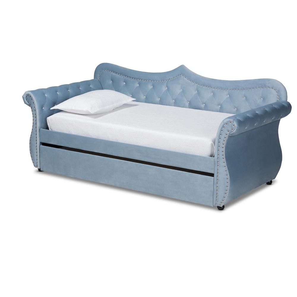 Crystal Tufted Twin Size Daybed with Trundle. Picture 13