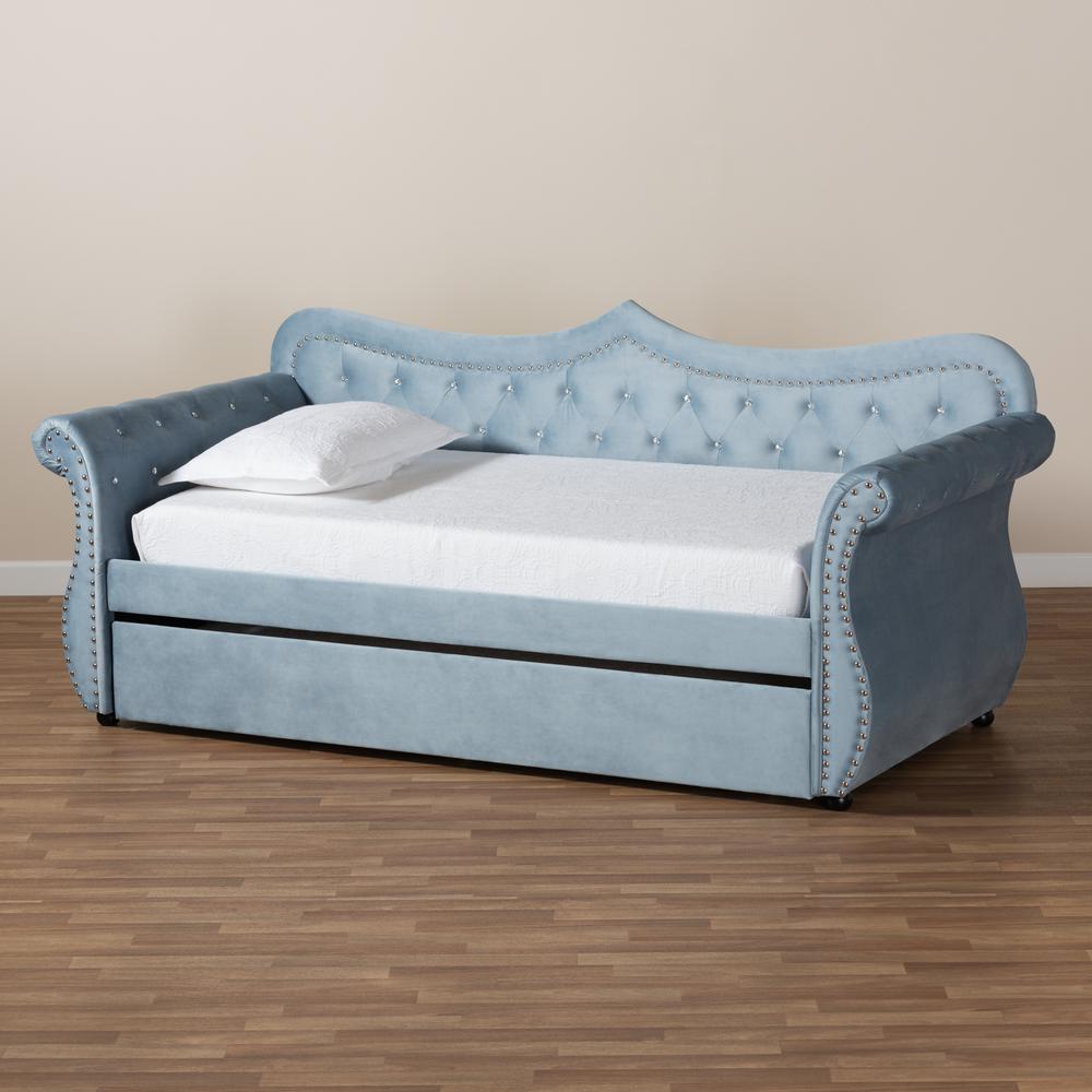 Crystal Tufted Twin Size Daybed with Trundle. Picture 23