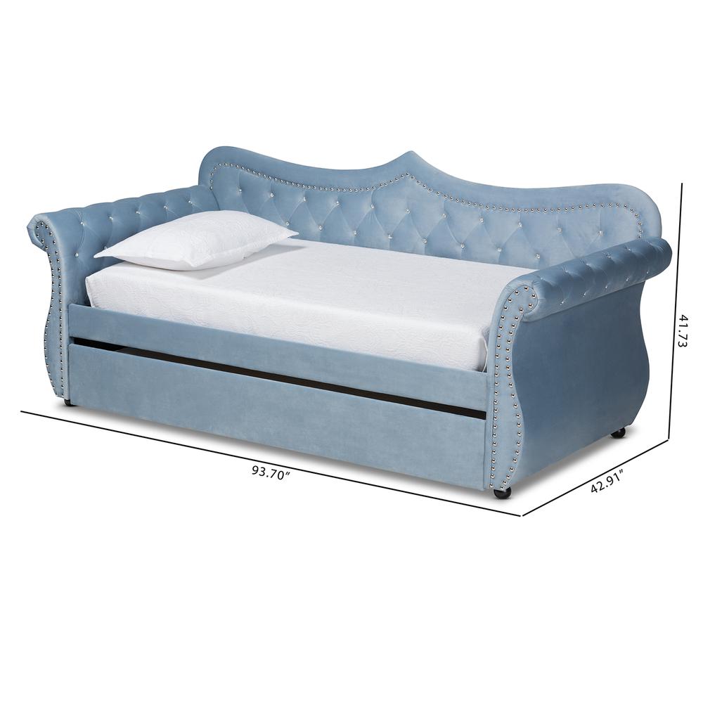 Crystal Tufted Twin Size Daybed with Trundle. Picture 24