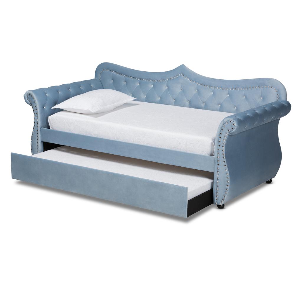 Crystal Tufted Twin Size Daybed with Trundle. Picture 14