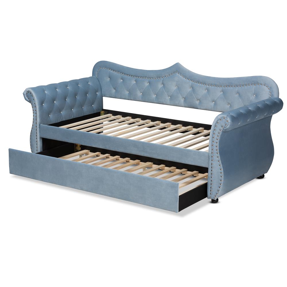 Crystal Tufted Twin Size Daybed with Trundle. Picture 17