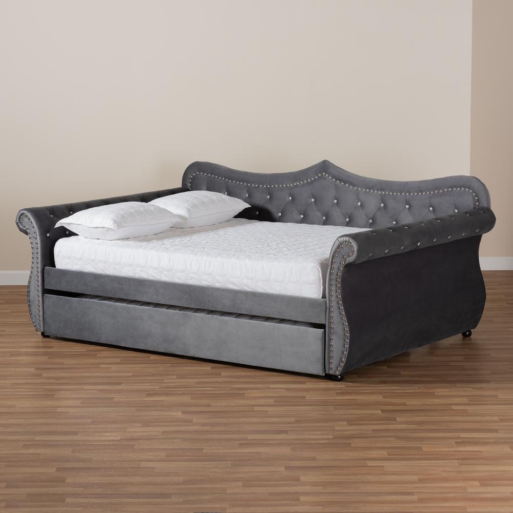 Crystal Tufted Full Size Daybed with Trundle. Picture 24