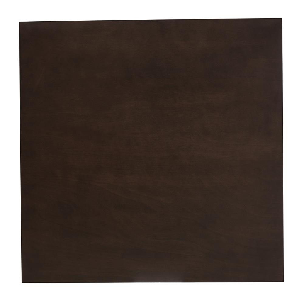 Baxton Studio Britte Mid-Century Modern Dark Oak Brown Finished Square Wood Dining Table. Picture 11