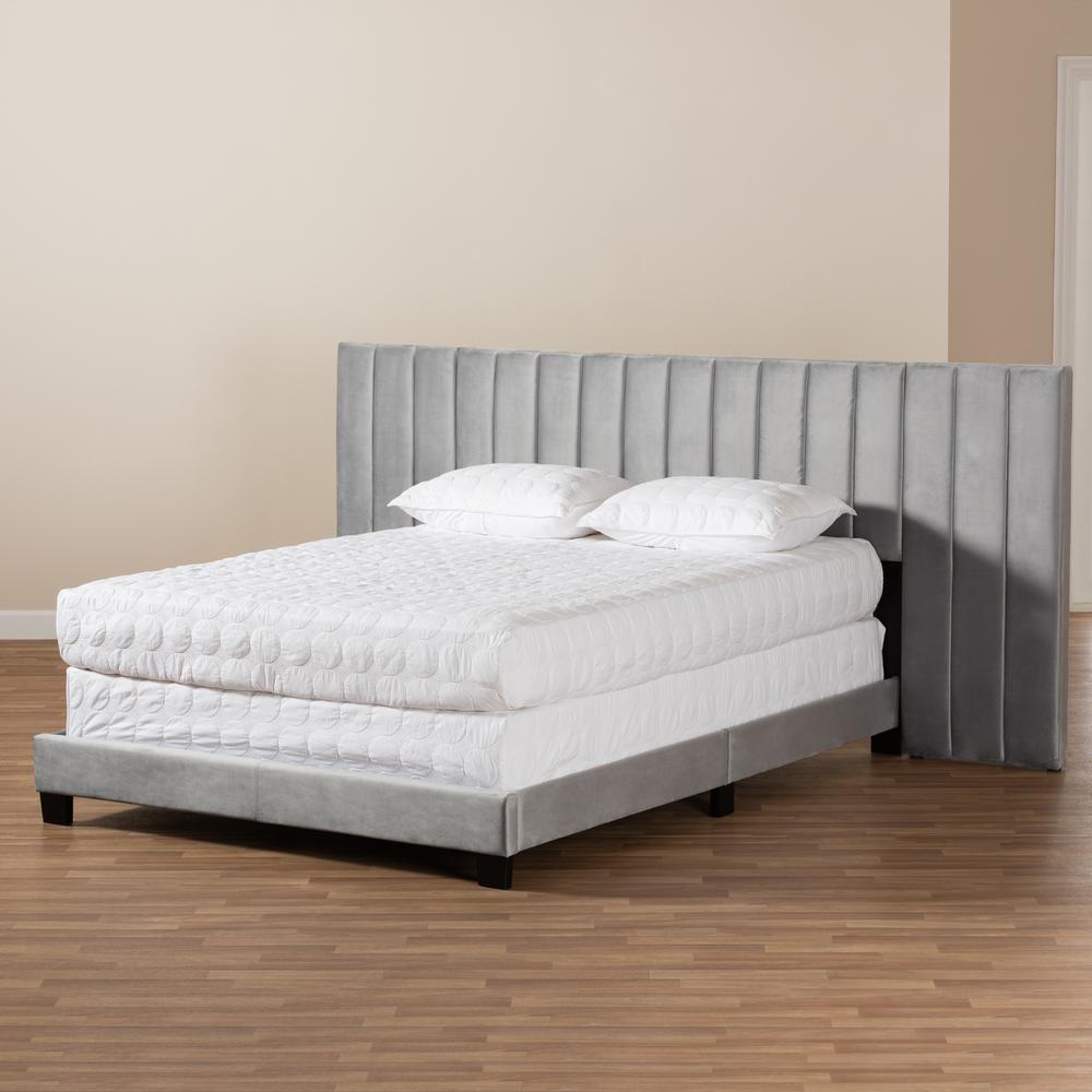King Size Panel Bed with Extra Wide Channel Tufted Headboard. Picture 16