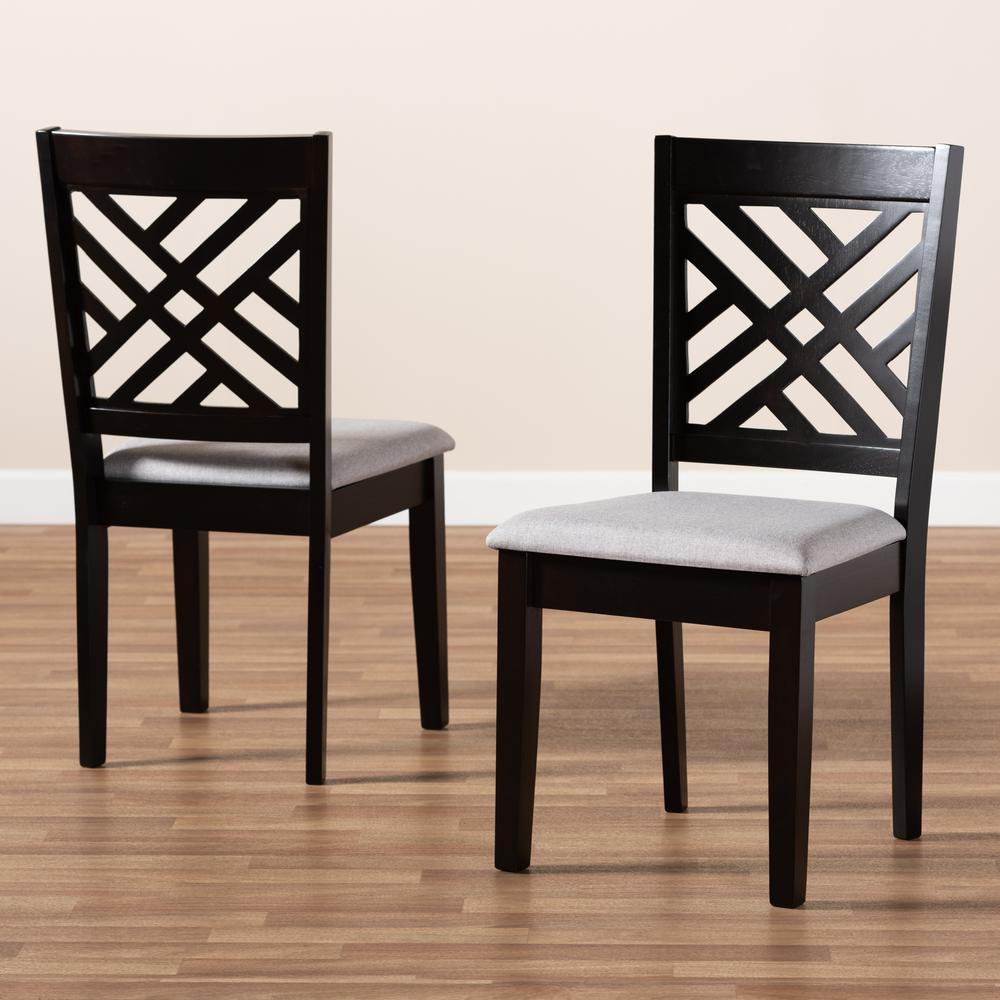 Espresso Brown Finished Wood 2-Piece Dining Chair Set Set. Picture 13