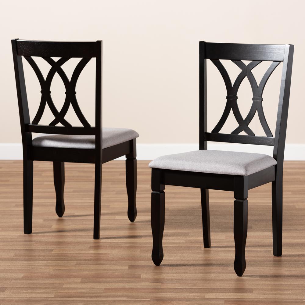 Espresso Brown Finished Wood 2-Piece Dining Chair Set Set. Picture 15