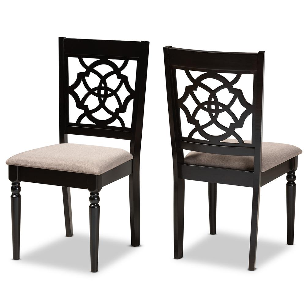 Espresso Brown Finished Wood 2-Piece Dining Chair Set Set. Picture 9