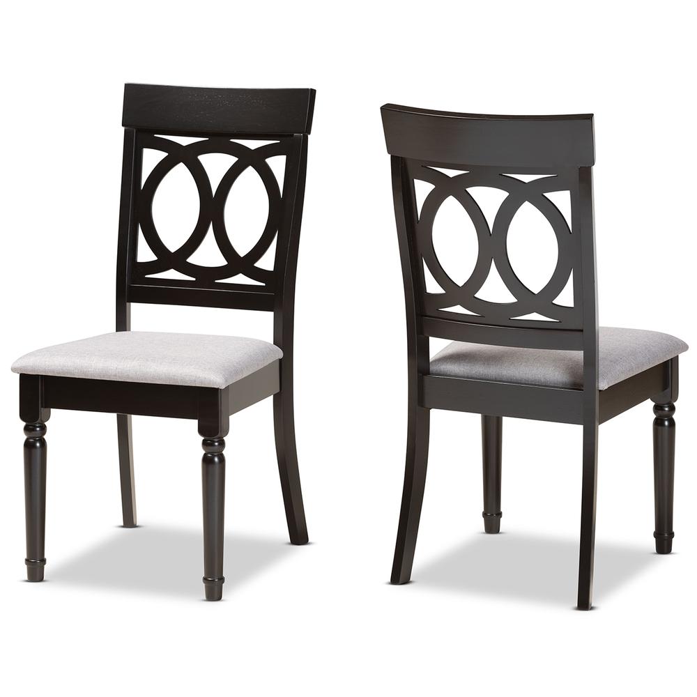 Espresso Brown Finished Wood 2-Piece Dining Chair Set. Picture 9