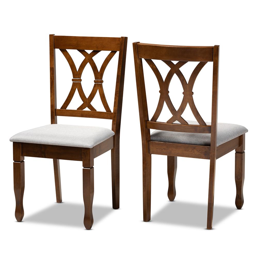 Walnut Brown Finished Wood 2-Piece Dining Chair Set Set. Picture 9