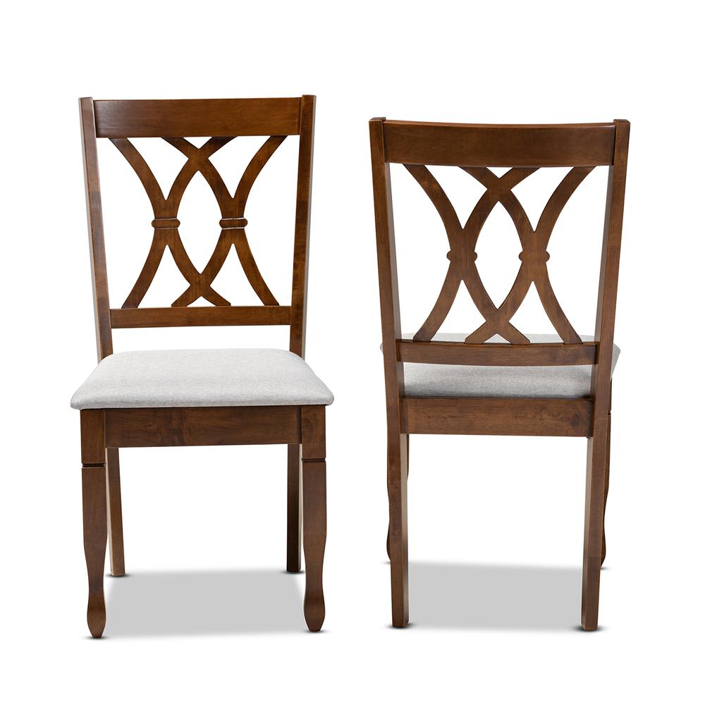 Walnut Brown Finished Wood 2-Piece Dining Chair Set Set. Picture 10