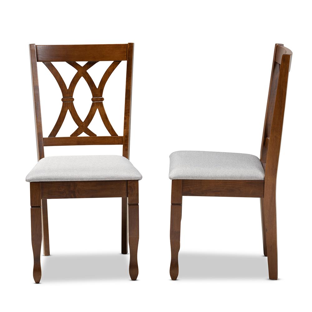 Walnut Brown Finished Wood 2-Piece Dining Chair Set Set. Picture 11
