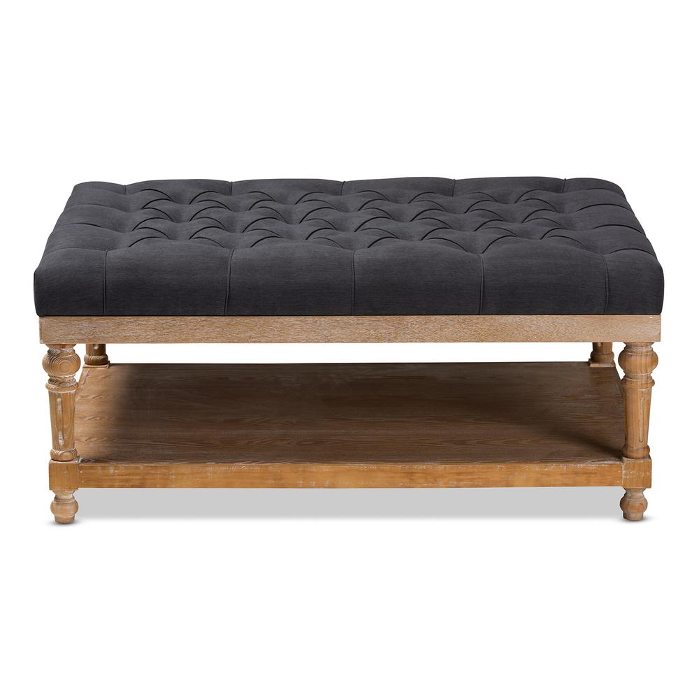 Greywashed Wood Cocktail Ottoman. Picture 10