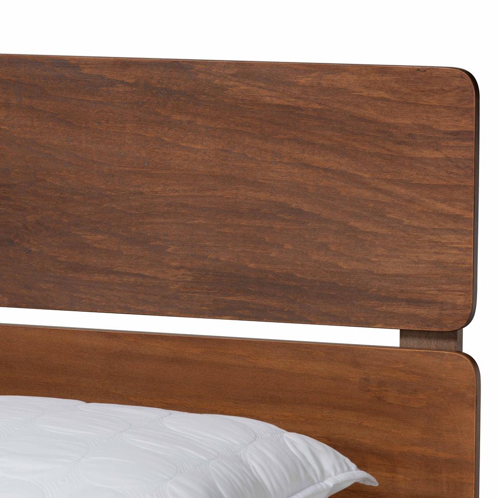 Anthony Modern and Contemporary Walnut Brown Finished Wood Full Size Panel Bed. Picture 14