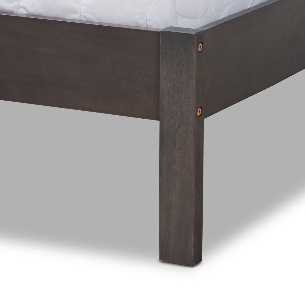 Anthony Modern and Contemporary Dark Grey Oak Finished Wood Full Size Panel Bed. Picture 15