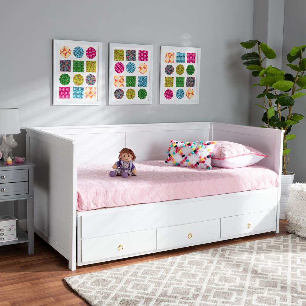 Wood Expandable Twin Size to King Size Daybed with Storage Drawers. Picture 21